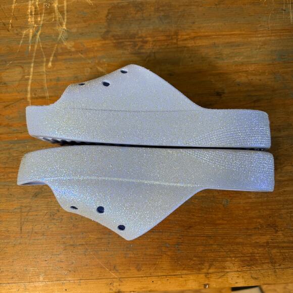 Crocs Classic Platform Glitter Womens 11 Moon Jelly Purple Slide 208233-5Q6 - Picture 8 of 11